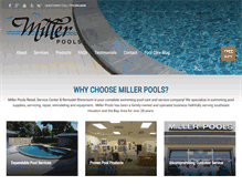 Tablet Screenshot of millerpools.com